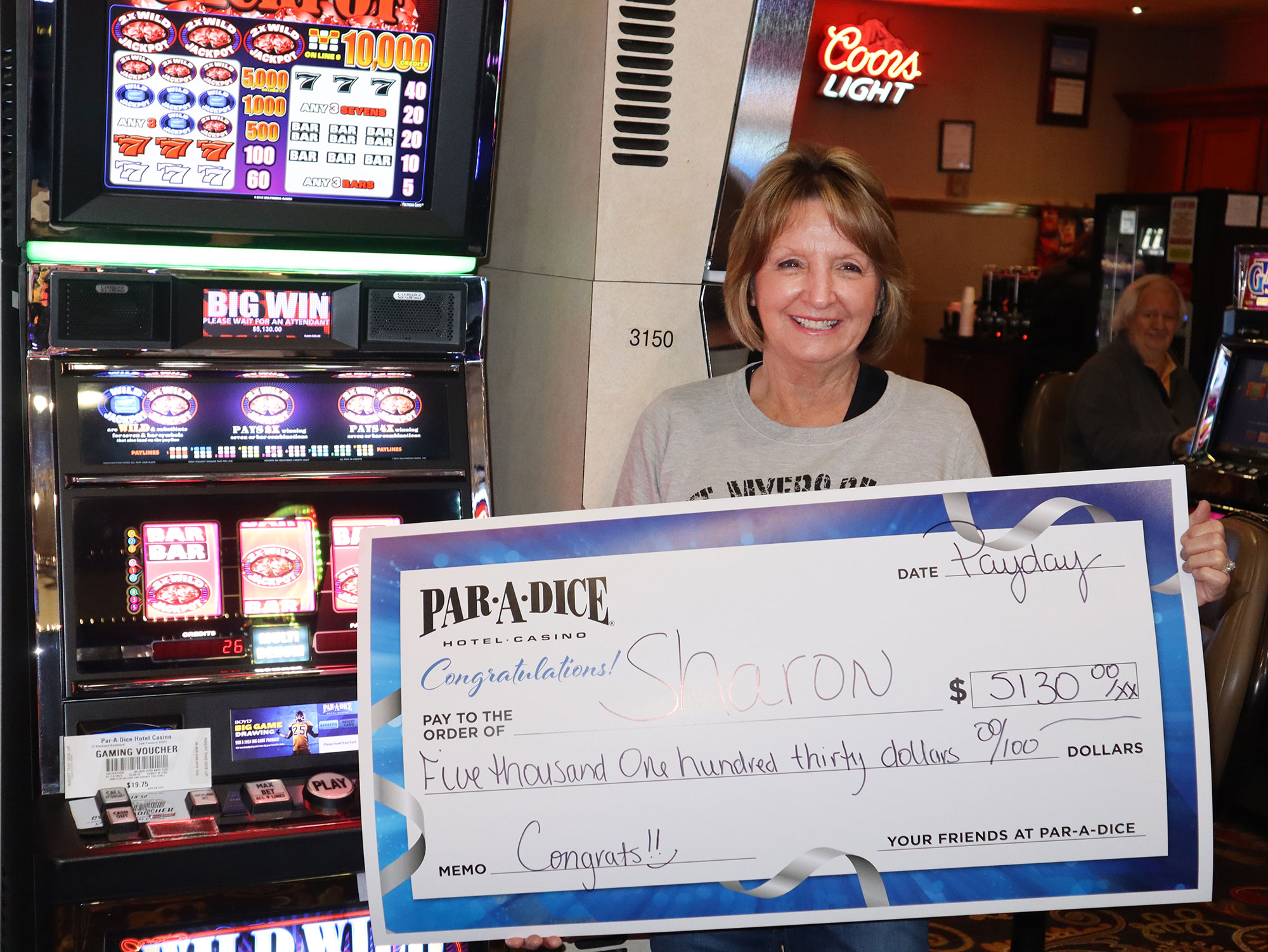 Sharon G winner of $5,130