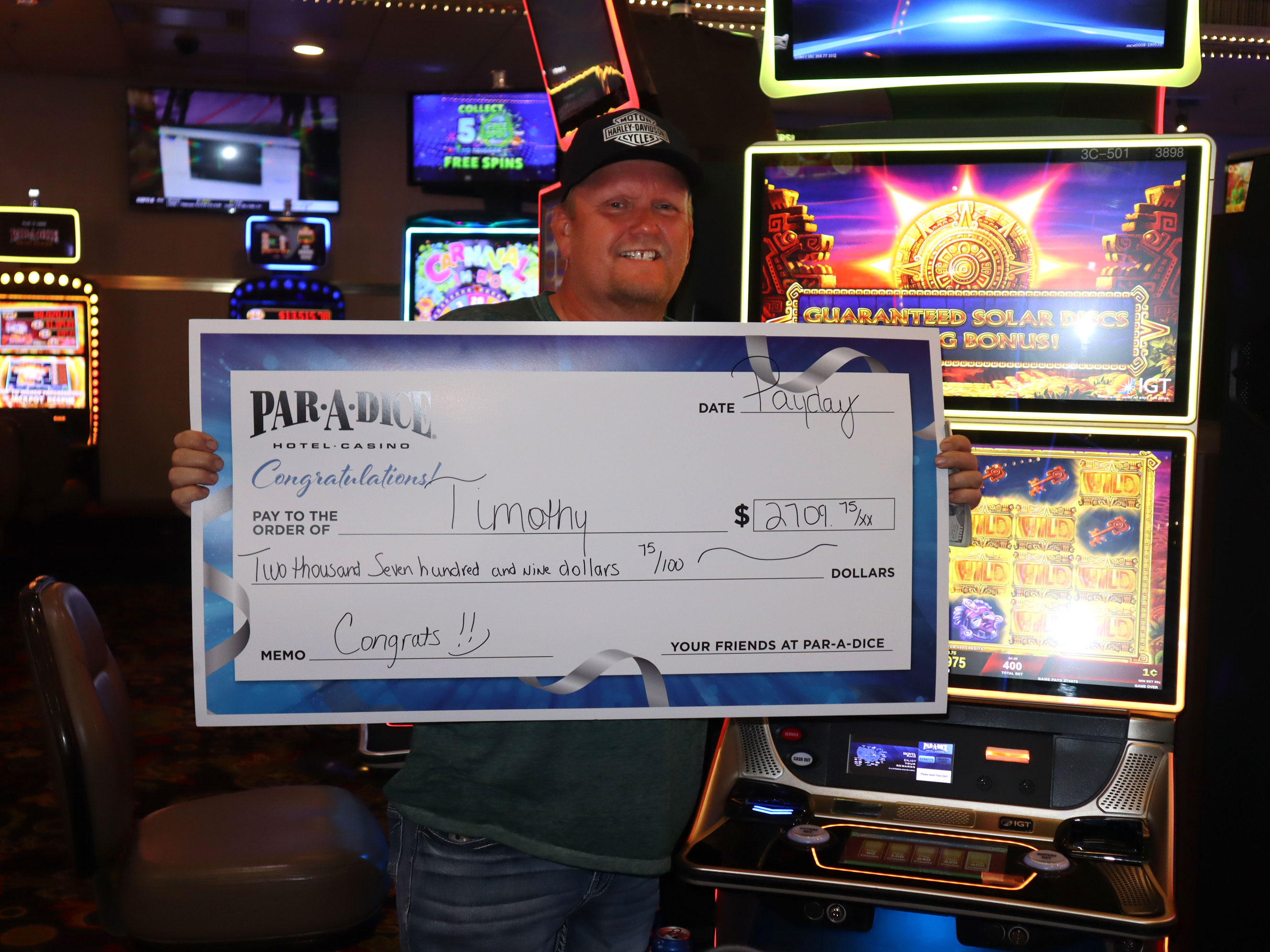 Timothy E. $2,709 Winner